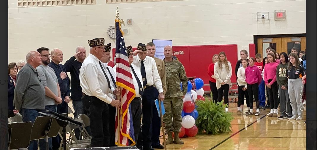 Students at a Veteran's Day program.