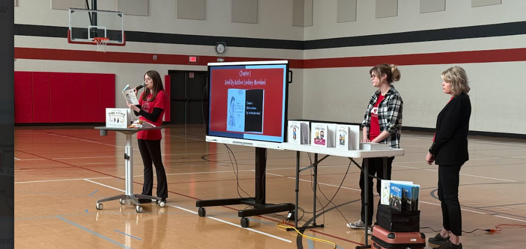 Author, Lindsey Moreland, reading excerpt from her book.